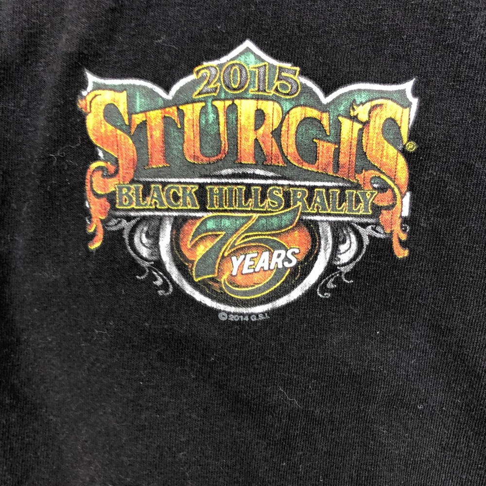 Sturgis mortorcycle black hawk SD rally t-shirt